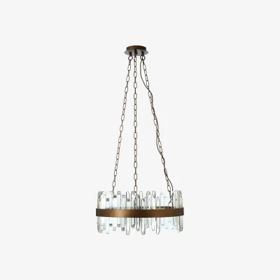 The Range Lustra Acrylic Chandelier with Copper Band