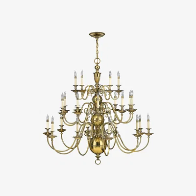 The Range Cambridge Chandelier Brass - Brass