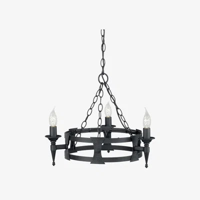The Range Saxon Chandelier Black - Black