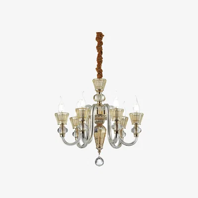 The Range Strauss  6 Light Chandelier Rose Gold Finish, E14 - Rose Gold