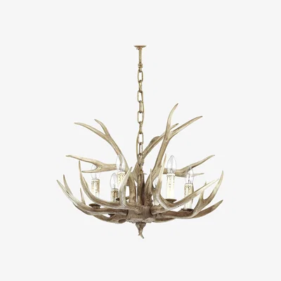 The Range Chalet  6 Light Pendant Chandelier Light Brown, E14 - Brown