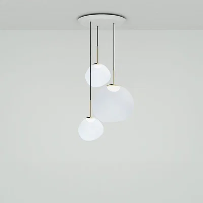 Tom Dixon Tom Dixon - Melt Pendant System Trio Round Opal/Gold LED