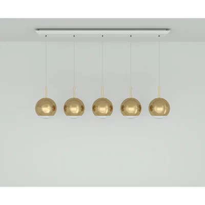 Tom Dixon Tom Dixon - Mirror Ball LED Gold 25cm Linear Pendant System