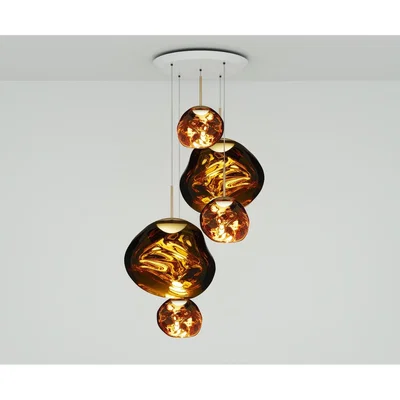 Tom Dixon Tom Dixon - Melt LED Gold Large Round Pendant System