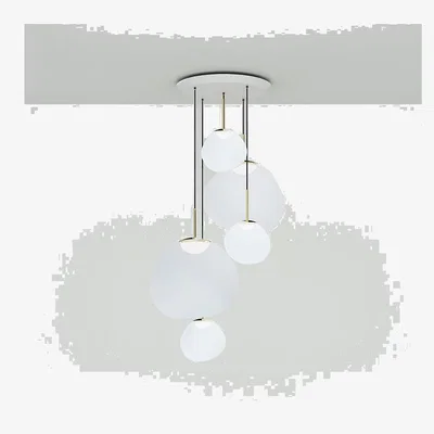Tom Dixon Tom Dixon - Melt Pendant System Large Round Opal/Gold LED