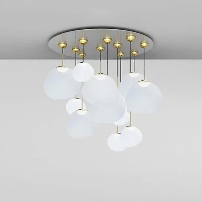 Tom Dixon Tom Dixon - Melt Pendant System Mega Opal/Gold LED
