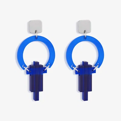 Wolf & Badger Women's Petite Art Deco Chandeliers - Royal Blue Toolally