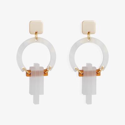Wolf & Badger Women's White / Gold Petite Art Deco Chandeliers - White Toolally