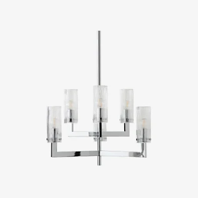 Westwing Ribbed Glass Chandelier Emmi