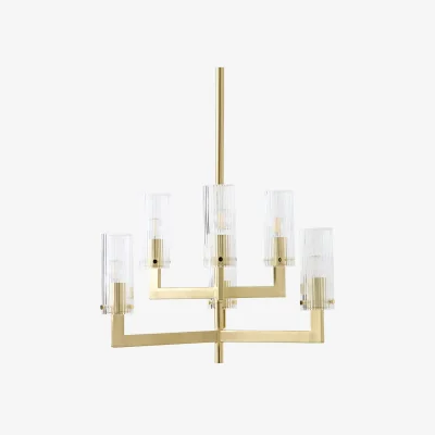 Westwing Ribbed Glass Chandelier Emmi