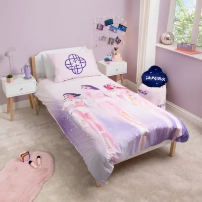 Dunelm K-Pop Demon Hunters Signatures Panel Duvet Cover & Pillowcase Set