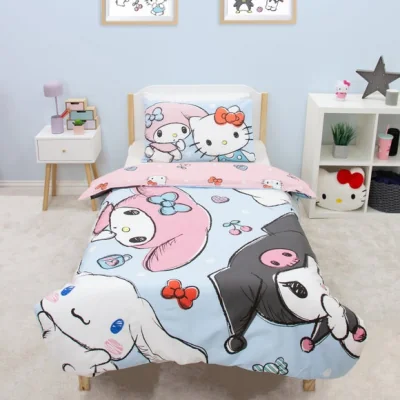 Dunelm Hello Kitty Sugar Reversible Duvet Cover & Pillowcase Set