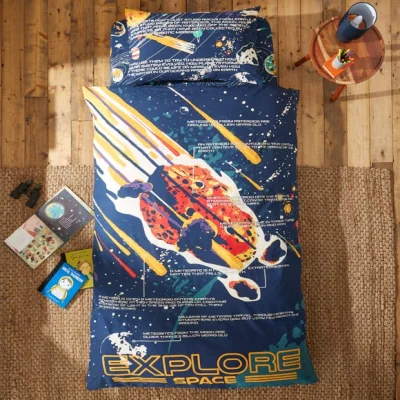 Dunelm Explore Space Quilt Cover Set