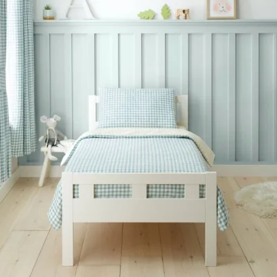 Dunelm Green Gingham Quilt Cover Set