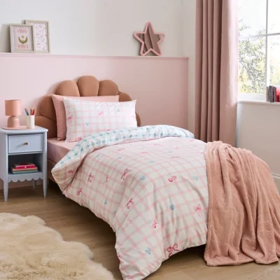 Dunelm Bows & Cherries Quilt Cover and Pillowcase Set