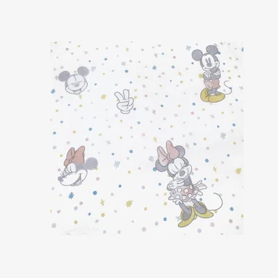 Dunelm Mickey Alphabet Letters 100% Cotton  Duvet Cover and Pillowcase Set Blue/Yellow/White