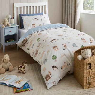 Dunelm On The Farm Duvet Cover and Pillowcase Set