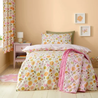 Dunelm Butterfly Floral Quilt Cover Set
