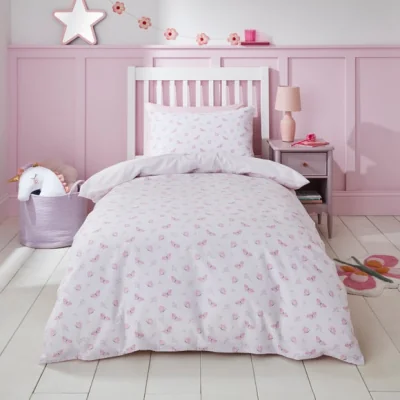 Dunelm Butterfly Seersucker Quilt Cover Set
