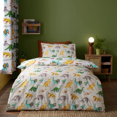 Dunelm Jurassic Dinosaur Duvet Cover & Pillowcase Set