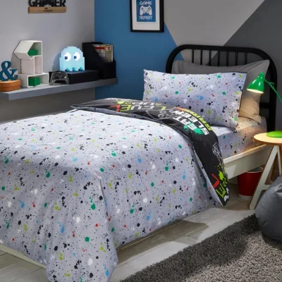 Dunelm Bedlam Game Reversible Duvet Cover & Pillowcase Set