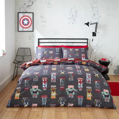 Dunelm Marvel Avengers Comic Duvet Cover & Pillowcase Set