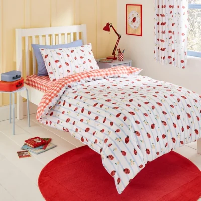Dunelm Ladybird Lane Quilt Cover and Pillowcase Set