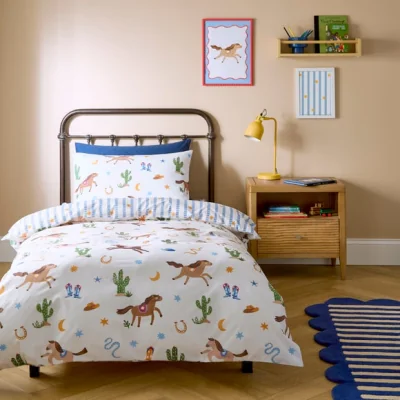 Dunelm Cowboy Carnival Quilt Cover and Pillowcase Set