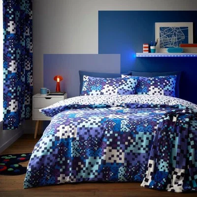Dunelm Pixel Duvet Cover & Pillowcase Set
