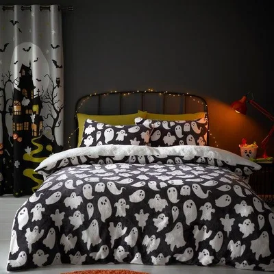 Dunelm Bedlam Spooky Ghosts Duvet Cover & Pillowcase Set