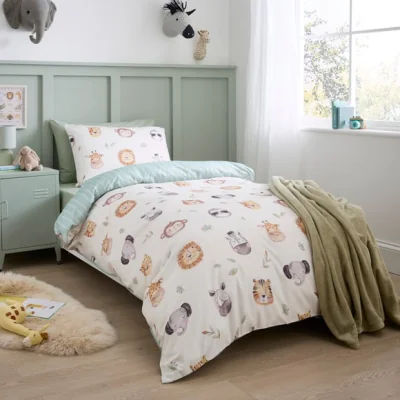 Dunelm In the Wild Safari Quilt Cover and Pillowcase Set