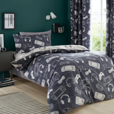 Dunelm Ultimate Gamer Quilt Cover & Pillowcase Set