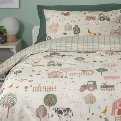 Habitat Habitat Cotton Little Farm Kids Bedding Set - Single