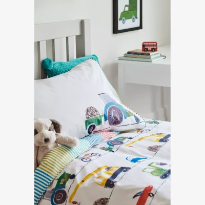 John Lewis Harlequin Just Keep Trucking Kids' Duvet Cover and Pillowcase Bedding Set