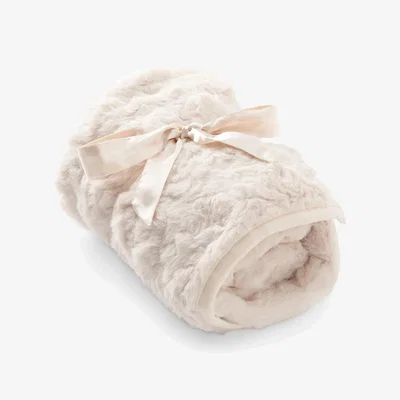 John Lewis Angel & Rocket Baby Faux Fur Blanket, Taupe