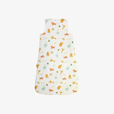 John Lewis Mini Cuddles Baby Safari Print Sleeping Bag, 2.5 Tog, Cream