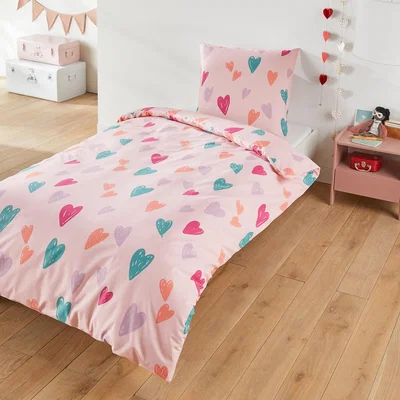 La Redoute Sweetheart Hearts 100% Cotton Bed Set