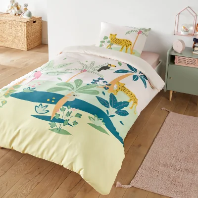 La Redoute Exotic Animal Easy Care Bed Set with Rectangular Pillowcase