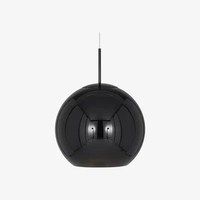 Amara Tom Dixon - Copper Black Round Pendant Light - 45cm