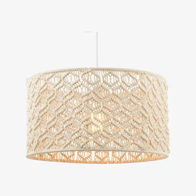 BHS.com Large Macrame Easyfit Shade, Ivory