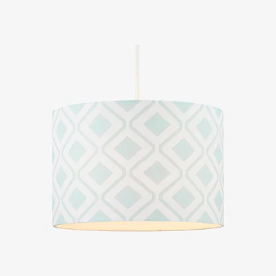 BHS.com 30cm Diamond Easyfit Shade, Minty Blue