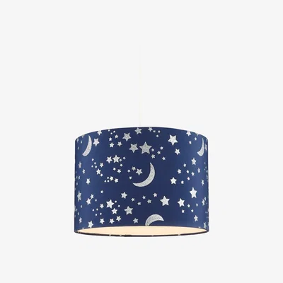 BHS.com Glow Moon and Stars Easy Fit Light Shade, Navy