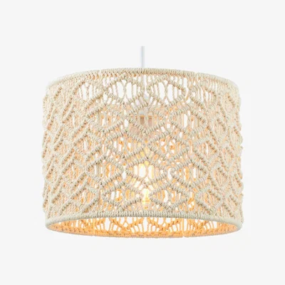 BHS.com Macrame Easyfit Shade, Ivory