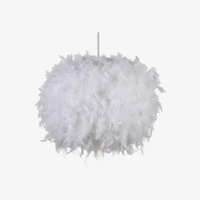 BHS.com Glow Large Feather Easy Fit Shade, White
