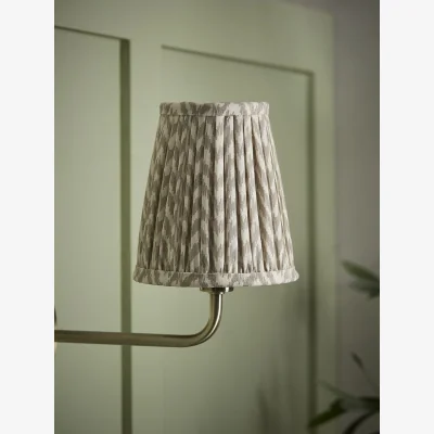 Cox and Cox 14cm Taupe Chevron Tapered Pleated Shade