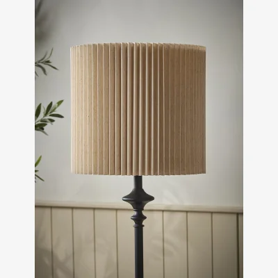 Cox and Cox 40cm Tall  Natural Linen Vintage Pleated Shade