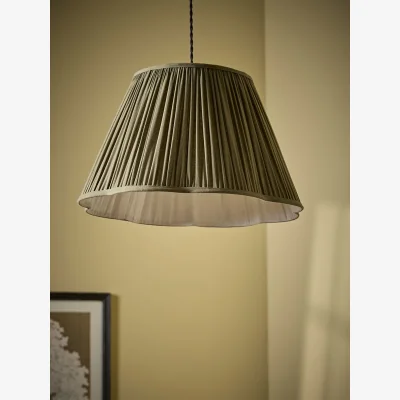Cox and Cox 45cm Olive Green Scalloped Shade