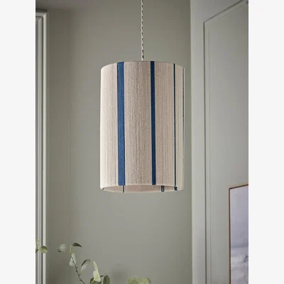 Cox and Cox Blue Stripe Woven Shade