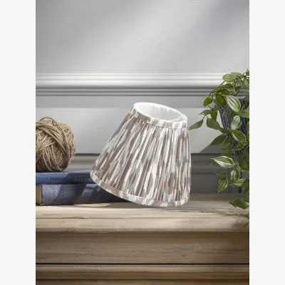Cox and Cox Tapered Clip On Shade - Neutral Ikat