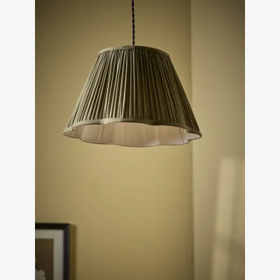 Cox and Cox 35cm Olive Green Scalloped Shade